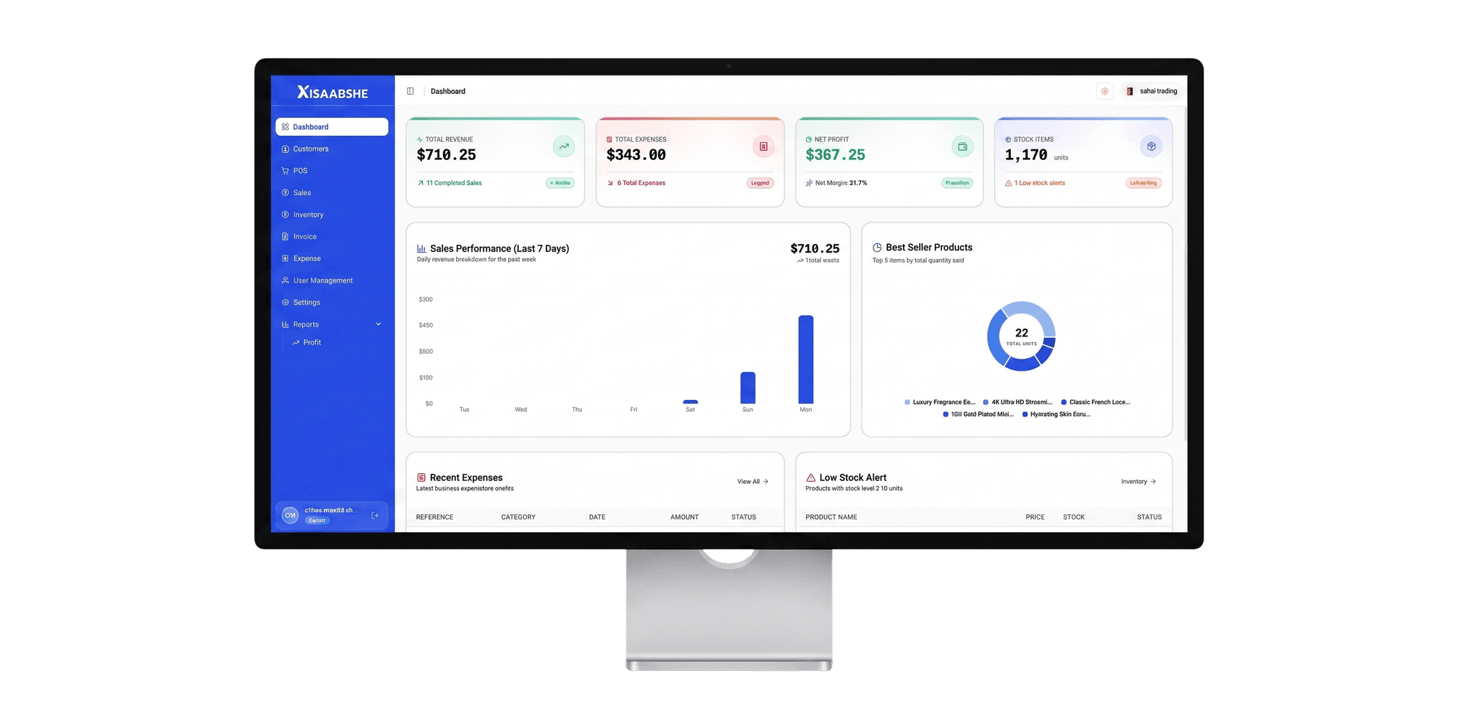 Xisaabshe Modern Dashboard Interface